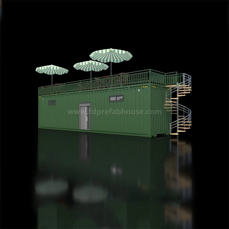 Hunter House -kontti autotallilla